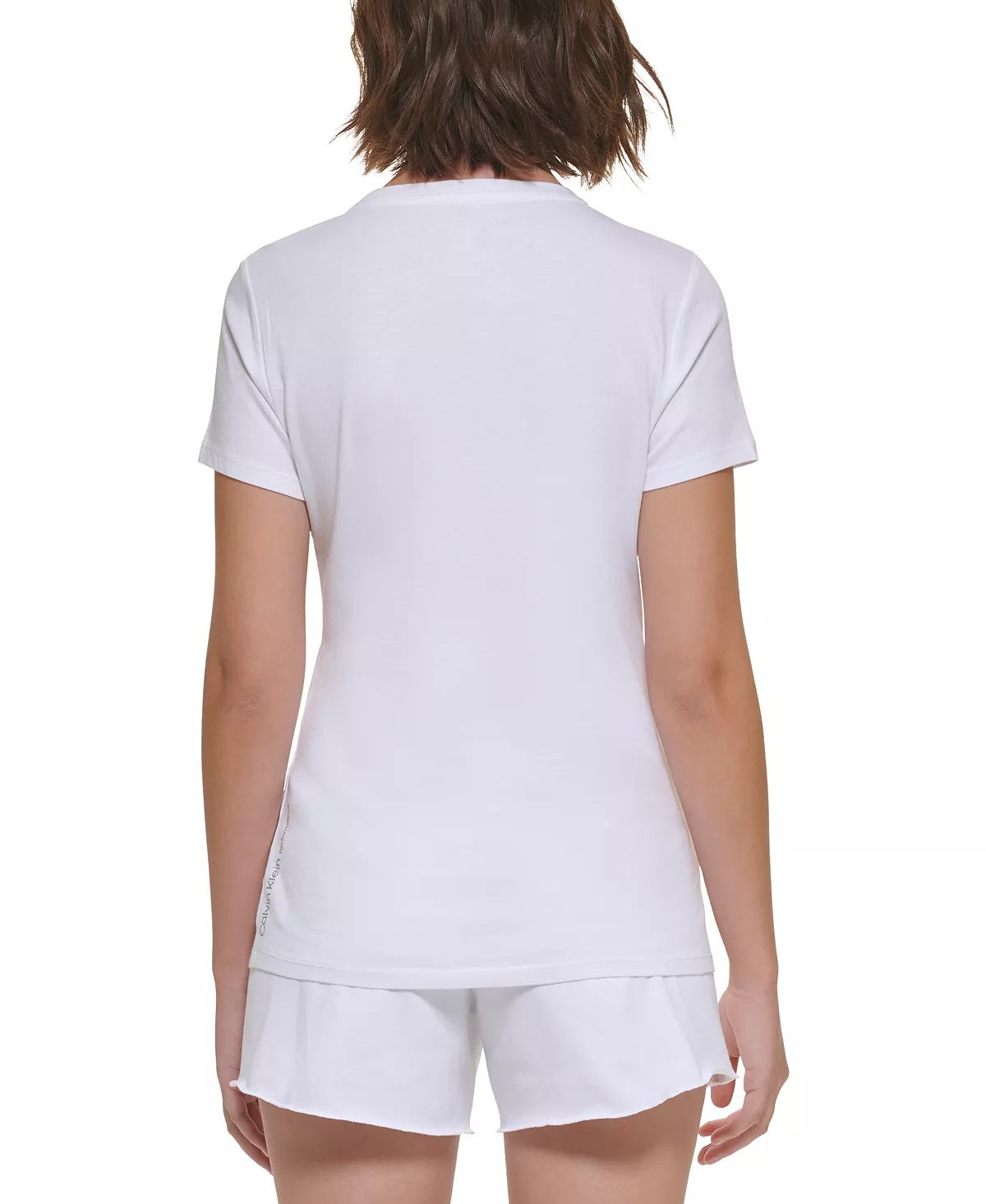 Camiseta Calvin Klein Feminina com Logo Branca Tamanho Grande