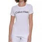 Camiseta Calvin Klein Feminina com Logo Branca Tamanho Grande
