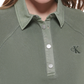 Calvin Klein Polo Moletom Feminino de Algodão Verde Tamanho Médio