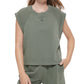 Calvin Klein Jeans Moletom Feminino de Algodão Sem Mangas Verde Tamanho P