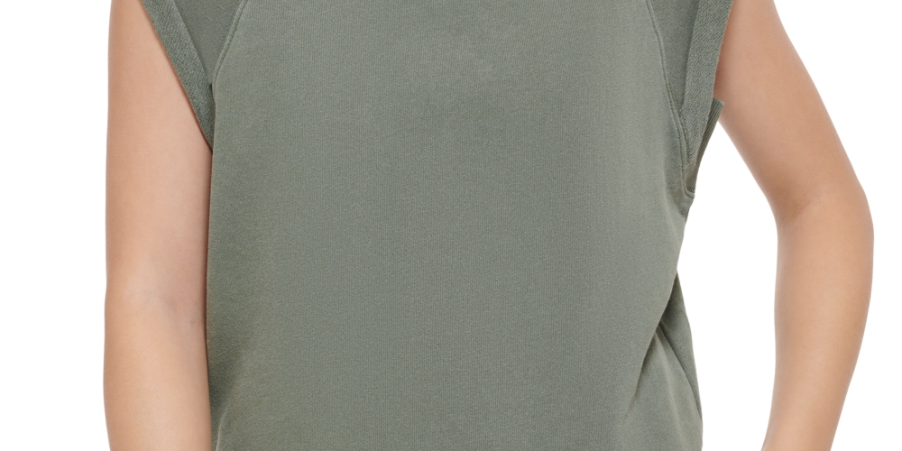 Calvin Klein Jeans Moletom Feminino de Algodão Sem Mangas Verde Tamanho P