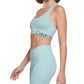 Sutiã esportivo feminino Calvin Klein Performance com costas nadador de impacto médio, azul, tamanho M
