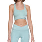 Sutiã esportivo feminino Calvin Klein Impact Racerback verde tamanho P