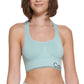 Sutiã esportivo feminino Calvin Klein Impact Racerback verde tamanho P