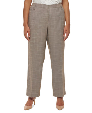 Calça Calvin Klein Feminina Cintura Média Modern Fit Marrom Tamanho 18W