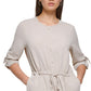Camisa Calvin Klein Feminina com Botões e Cintura Amarrada, Marrom, Tamanho Grande