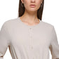 Camisa Calvin Klein Feminina com Botões e Cintura Amarrada, Marrom, Tamanho Grande