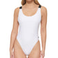 Calvin Klein Maiô Feminino com Costas Baixas e Logotipo Branco Tamanho Médio