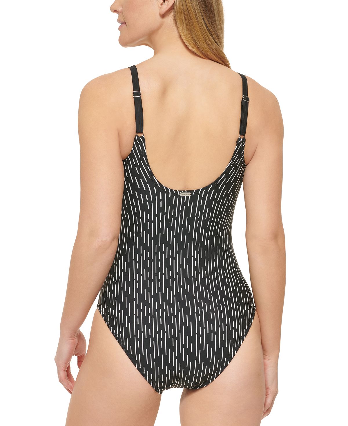 Calvin Klein Maiô Feminino com Controle de Barriga e Frente Torcida Preto Tamanho 4
