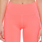 Calvin Klein Shorts Feminino Cintura Alta Bolso Lateral Ciclismo Laranja Tamanho Grande
