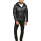 Jaqueta Calvin Klein Masculina com Capuz e Acolchoado, Dobrável, Preta, Tamanho P