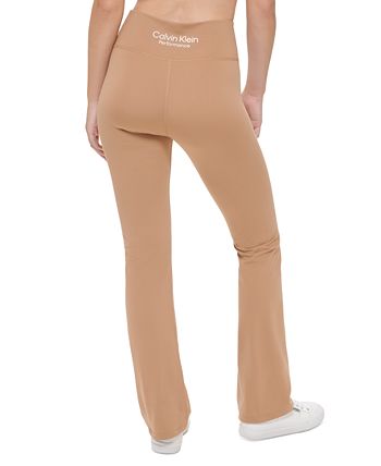 Calça Legging Feminina Calvin Klein Cintura Cruzada Flare Marrom Tamanho X-G