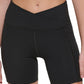 Calvin Klein Shorts Feminino Cós Cruzado Preto Tamanho Grande