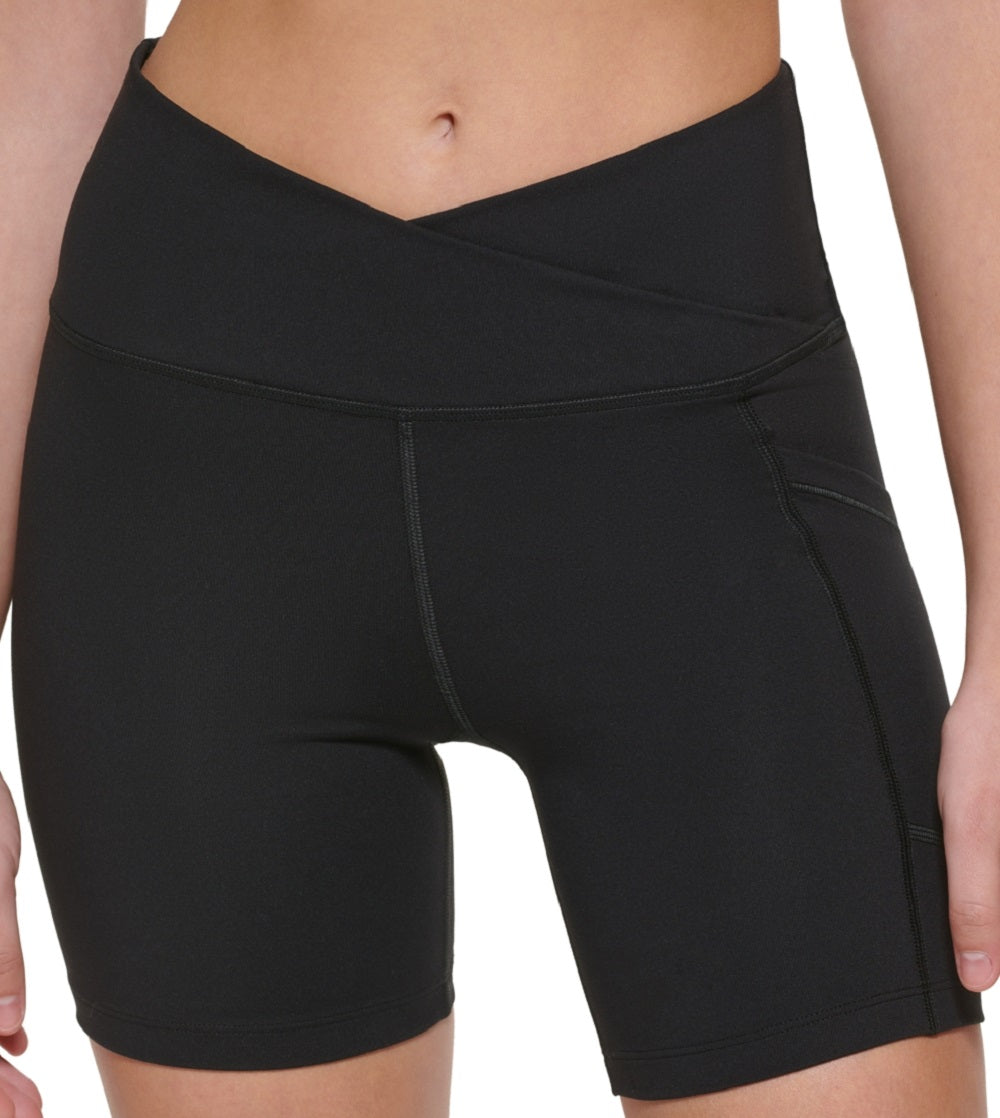 Calvin Klein Shorts Feminino Cós Cruzado Preto Tamanho Grande