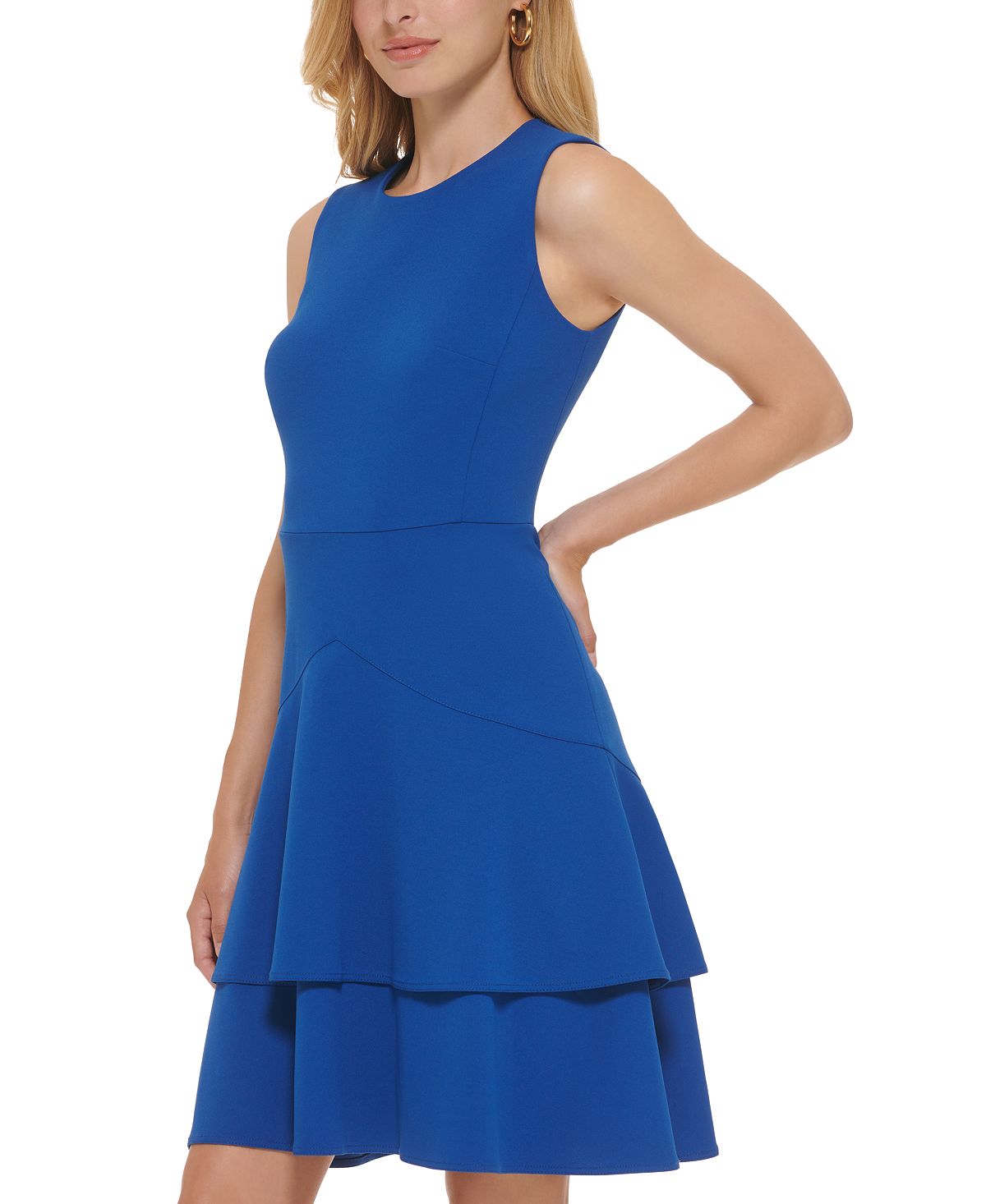 Vestido Calvin Klein Feminino Azul Tamanho 8 Petite