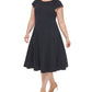Vestido Calvin Klein Feminino Manga Curta Azul Tamanho 18W
