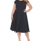 Vestido Calvin Klein Feminino Manga Curta Azul Tamanho 14W