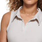 Camiseta polo cropped feminina Calvin Klein marrom tamanho X-S