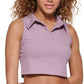 Camiseta Polo Cropped Feminina Calvin Klein Marrom Tamanho Médio