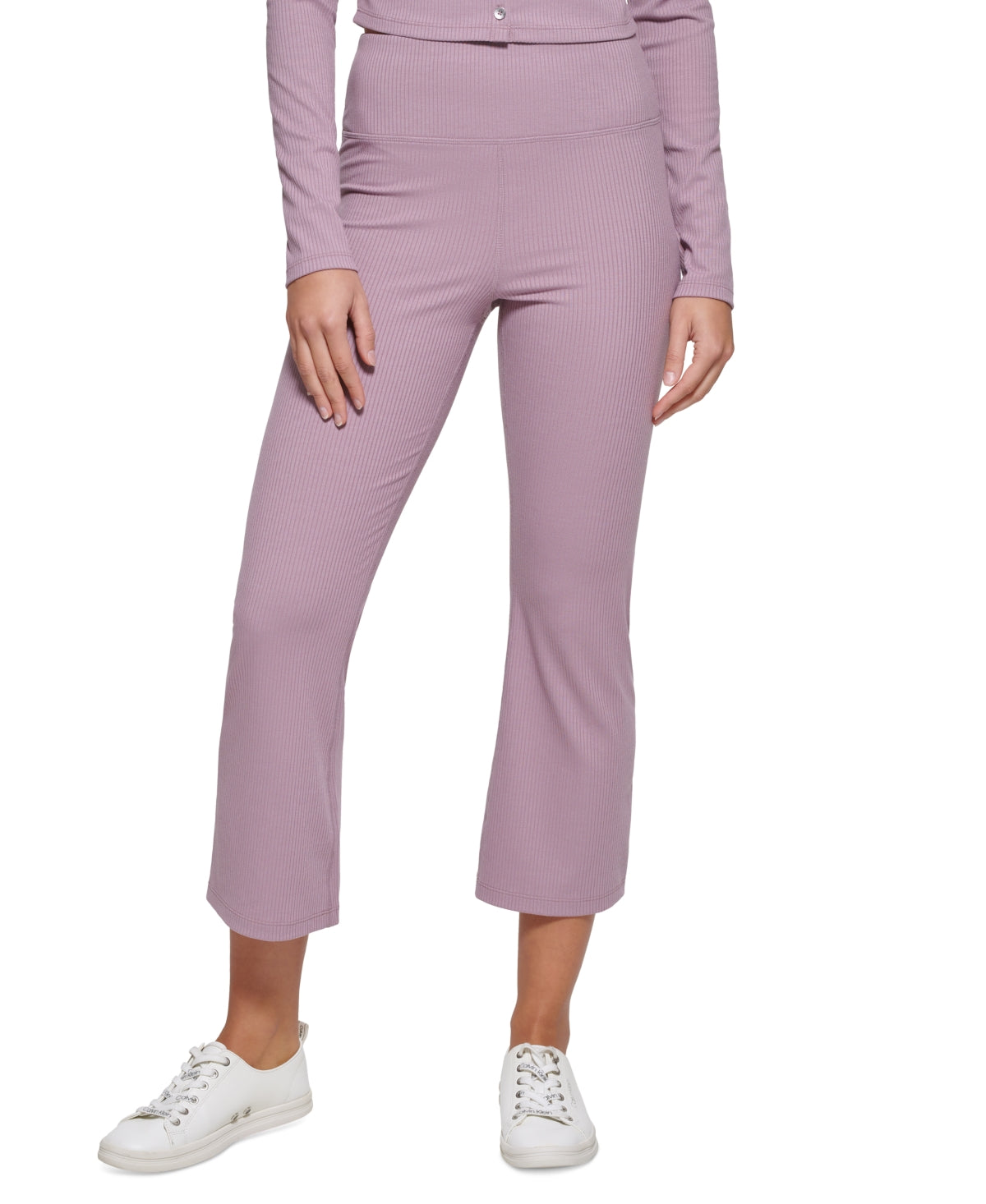 Calça Calvin Klein Feminina Cintura Alta Comprimento Tornozelo Rosa Tamanho Grande