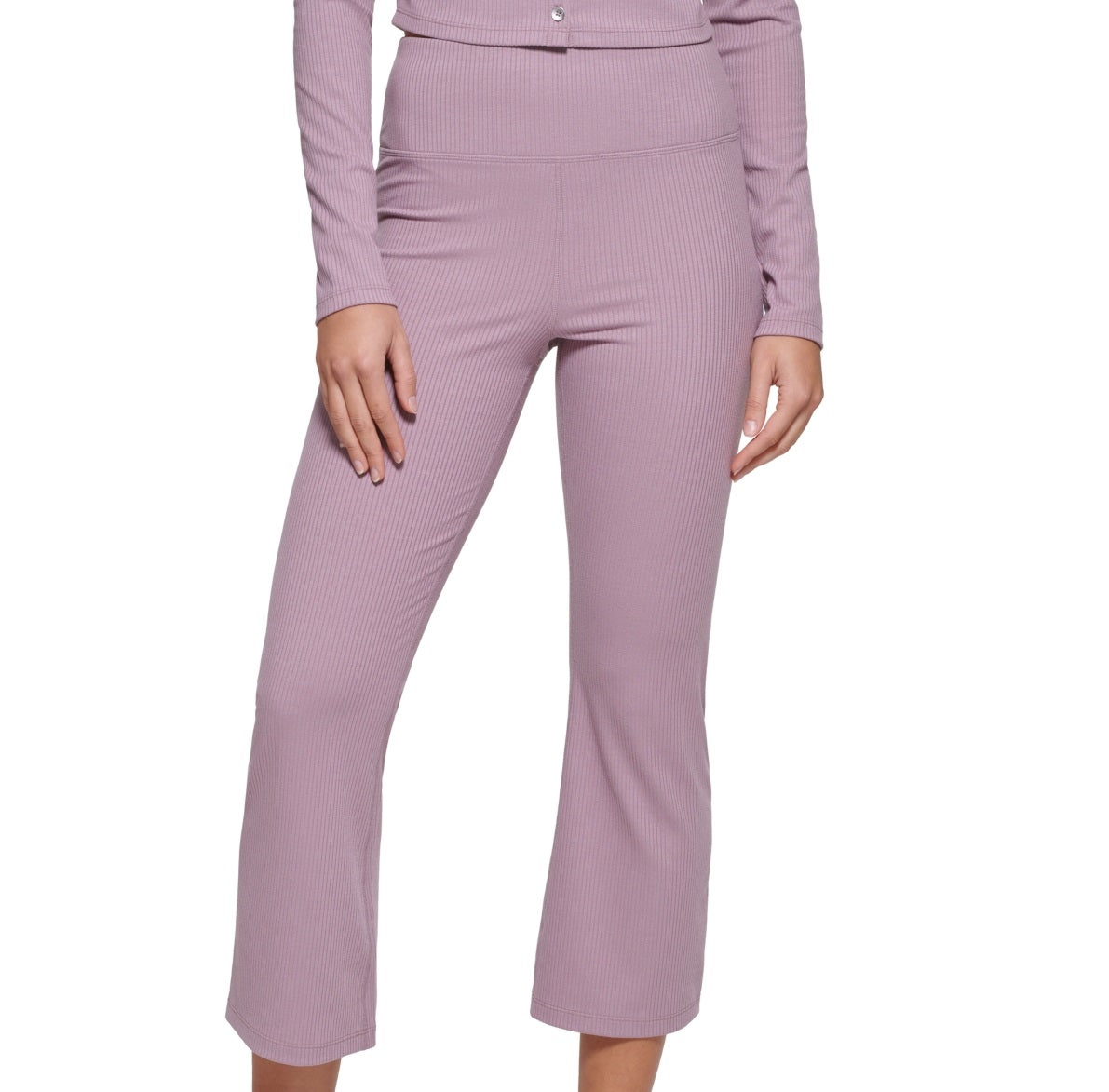 Calça Calvin Klein Feminina Cintura Alta Comprimento Tornozelo Rosa Tamanho Grande