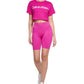 Camiseta feminina Calvin Klein com estampa de logo, rosa, tamanho médio