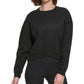 Blusa Calvin Klein Feminina com Barra Cruzada e Manga Longa Preta Tamanho XS