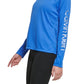 Blusa Calvin Klein Feminina Manga Raglan Logo Azul Tamanho Médio