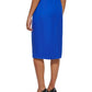 Calvin Klein Saia Lápis Feminina Amarrada com Cinto Azul Tamanho 8 Petite