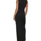 Vestido Calvin Klein Scuba Crepe Recortado Feminino Preto Tamanho 16