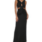 Vestido Calvin Klein Scuba Crepe Recortado Feminino Preto Tamanho 16