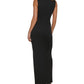 Vestido Calvin Klein Scuba Crepe Recortado Feminino Preto Tamanho 10