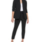 Calvin Klein Blazer Feminino Manga Longa Um Botão Preto Tamanho 2 Petite