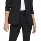 Calvin Klein Blazer Feminino Manga Longa Um Botão Preto Tamanho 2 Petite