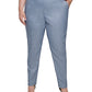 Calça Calvin Klein Feminina Cintura Média com Zíper no Tornozelo Azul Tamanho 16W