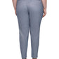 Calça Calvin Klein Feminina Cintura Média com Zíper no Tornozelo Azul Tamanho 16W