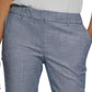 Calça Calvin Klein Feminina Cintura Média com Zíper no Tornozelo Azul