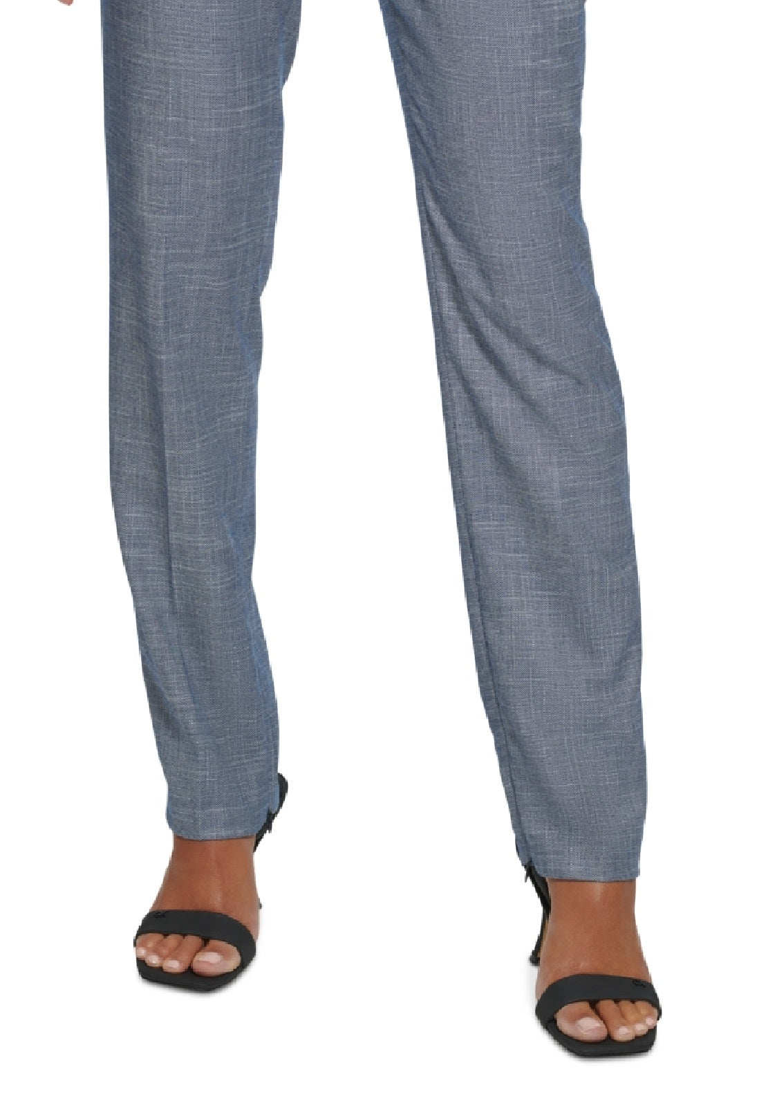 Calça Calvin Klein Feminina Cintura Média com Zíper no Tornozelo Azul