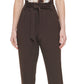Calça Calvin Klein Feminina Cintura Alta Amarrada Marrom Tamanho 12 Petite