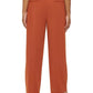 Calça feminina Calvin Klein com zíper, bolsos, vincos, gancho e barra, para usar no trabalho, perna reta, laranja, tamanho 14W