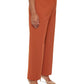 Calça feminina Calvin Klein com zíper, bolsos, vincos, gancho e barra, para usar no trabalho, perna reta, laranja, tamanho 14W