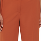 Calça feminina Calvin Klein com zíper, bolsos, vincos, gancho e barra, para usar no trabalho, perna reta, laranja, tamanho 14W