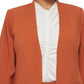 Calvin Klein Blazer Lux Roll Tab Feminino Marrom Tamanho 24W