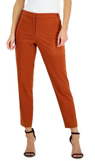 Calça skinny Calvin Klein Lux Highline feminina marrom tamanho 12 Petite