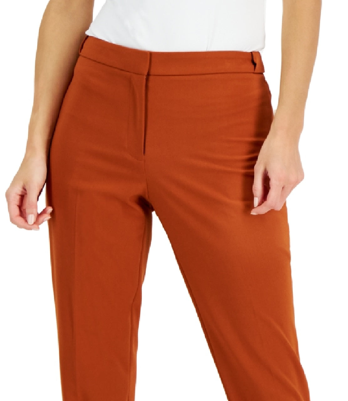 Calça skinny Calvin Klein Lux Highline feminina marrom tamanho 12 Petite