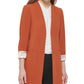 Calvin Klein Blazer Feminino Frente Aberta Manga 3/4 Marrom Tamanho 12 Petite