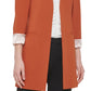 Calvin Klein Blazer Feminino Frente Aberta Manga 3/4 Marrom Tamanho 12 Petite