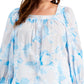 Blusa Calvin Klein Feminina de Algodão com Gola Quadrada, Branca, Tamanho 2X