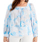 Blusa Calvin Klein Feminina de Algodão com Gola Quadrada, Branca, Tamanho 2X
