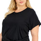 Blusa drapeada Calvin Klein feminina preta tamanho 3X